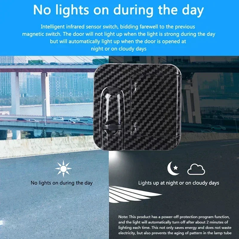 Wireless HD LED Car Door Logo Projector Lights (2/4 Pack) – Battery-Powered Welcome Courtesy Lights, No Wiring Required