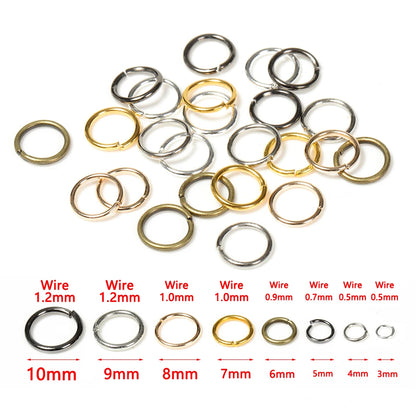 200-Piece Open Jump Rings Connectors Set – Metal Split Rings for DIY Necklaces, Bracelets, Earrings, Pendants & Jewelry Making Crafts