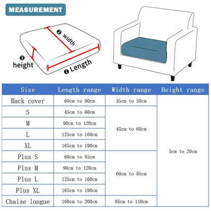Stretch Jacquard Sofa Seat Cushion Cover – Washable Furniture Protector for Sectional & Loveseat Sofas