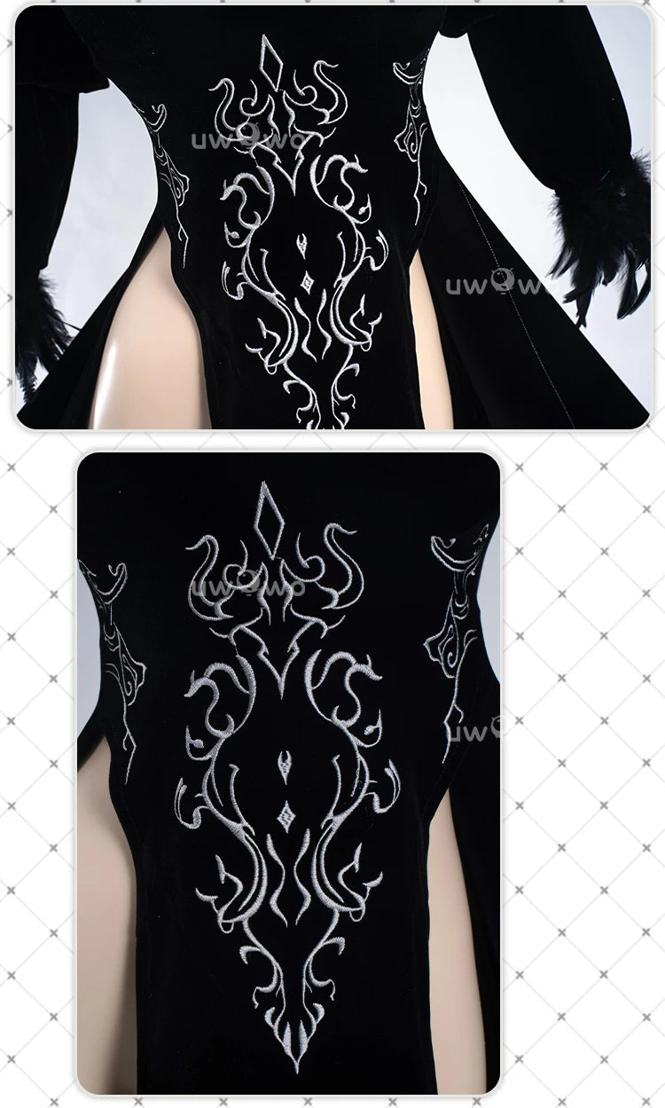 UWOWO 2B Cosplay Costume – Fanart Cheongsam Redesign Outfit (NieR: Automata Inspired, Halloween/Pre-Sale)