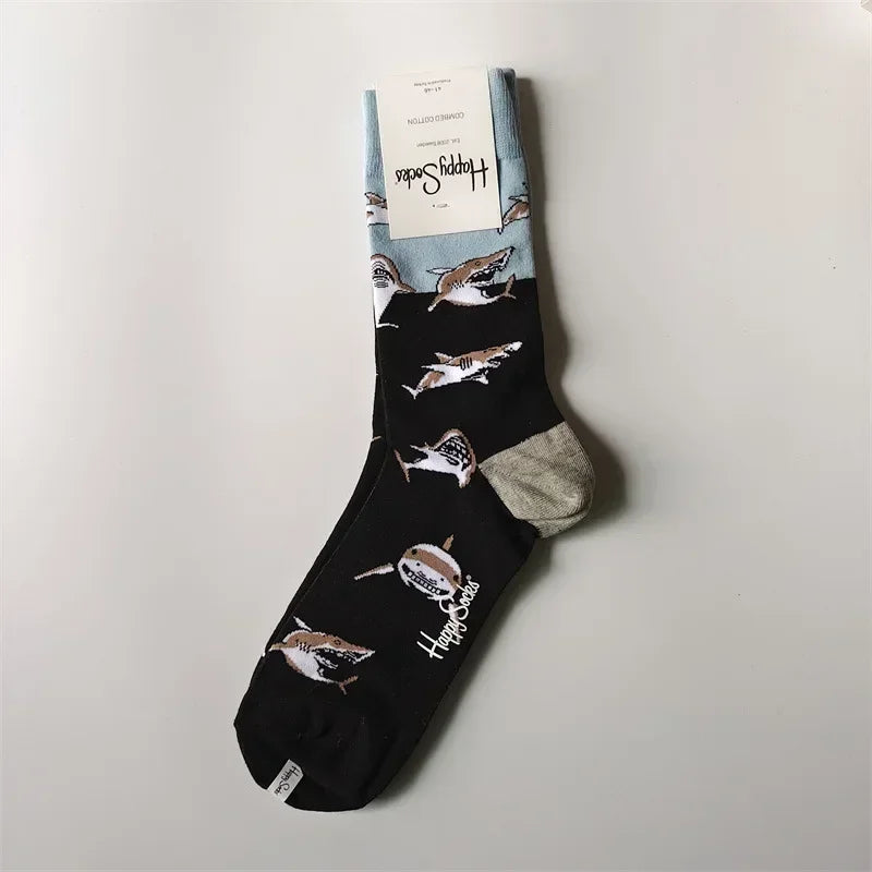2025 Men’s Classic Crew Socks – Cotton Sports Socks for Comfortable Everyday & Athletic Wear, Sizes 41–46
