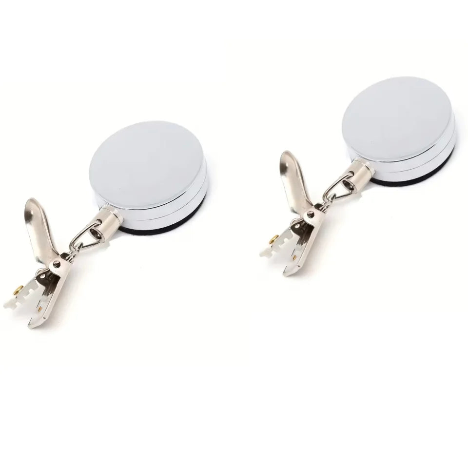 Toallero Automático Retráctil – Soporte de Toalla Adhesivo de Pared sin Perforaciones, Organizador Colgante de Rebote Automático con Clip Fuerte para Almacenamiento en Baño y Cocina