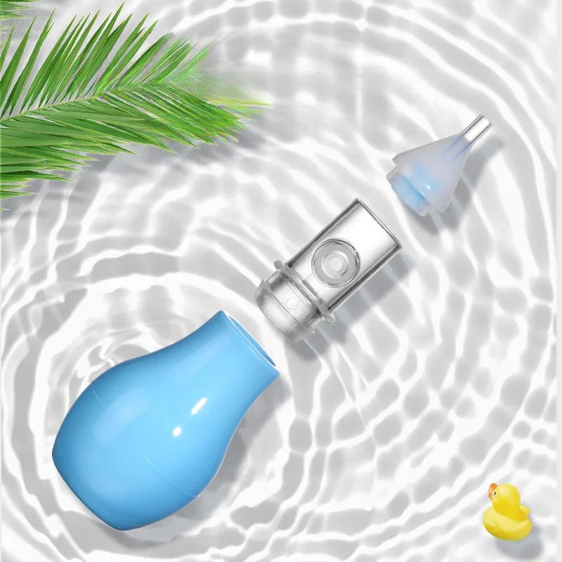 Aspirador Nasal de Silicona para Bebés – Limpiador Manual de Nariz para Lactantes y Niños Pequeños