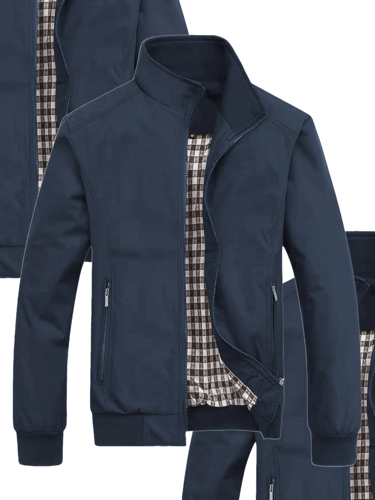 Men’s Plus-Size College-Style Jacket – Trendy Casual Outerwear for Spring & Autumn, Fashionable Everyday Coat