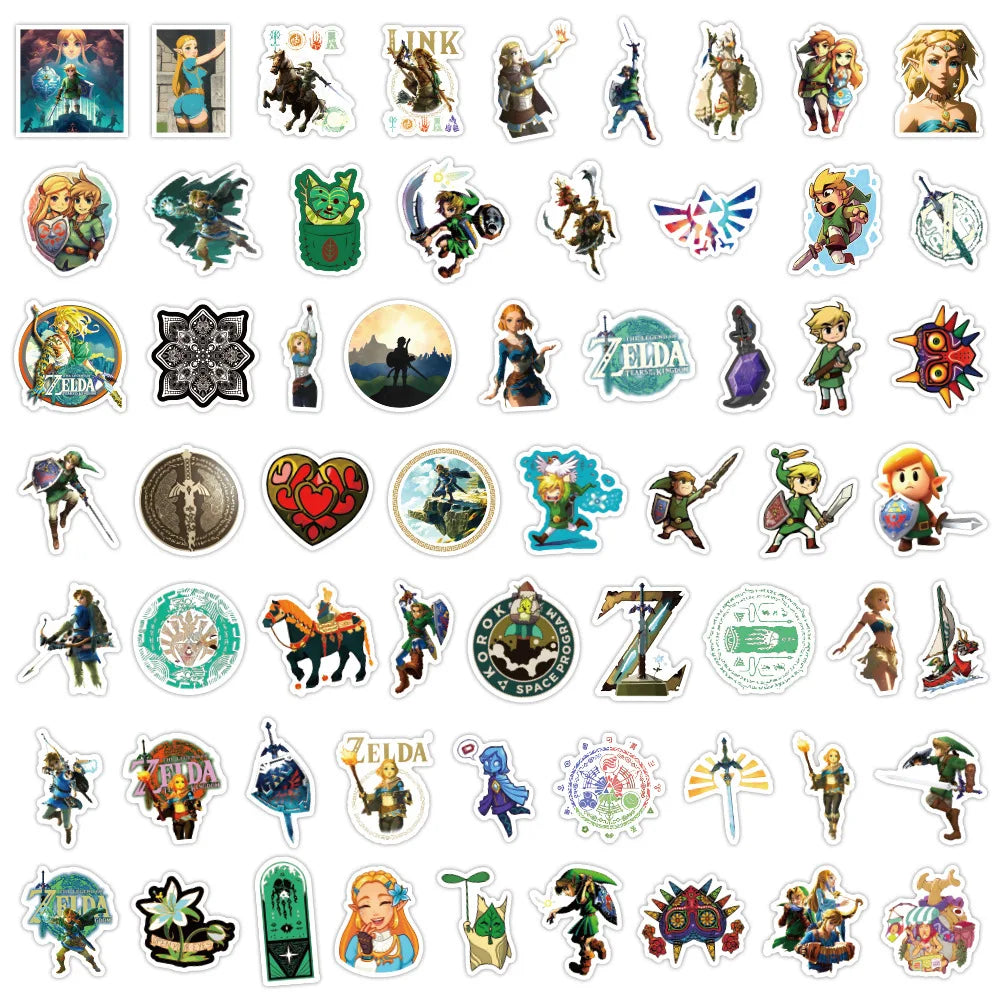 200pcs The Legend of Zelda Graffiti Stickers – Waterproof Decoration Set for Phone, Skateboard & Luggage