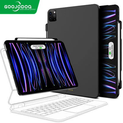 Funda magnética para iPad GOOJODOQ con soporte para lápiz – Compatible con Magic Keyboard para iPad Pro 11/13 M4 (2024), iPad Air 6 y Air 4/5