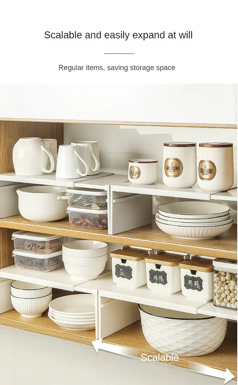 Estante Organizador Expandible para Gabinete de Cocina – Estante Ajustable para Especias y Platos