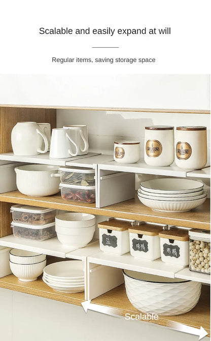 Estante Organizador Expandible para Gabinete de Cocina – Estante Ajustable para Especias y Platos