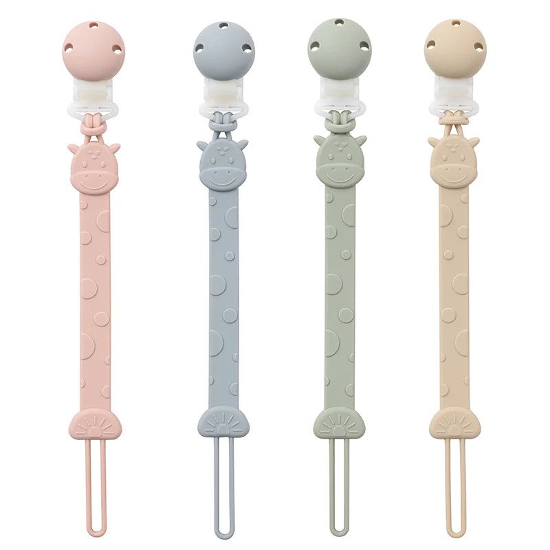 Clip de Chupete de Silicona sin BPA – Sujetachupetes de Una Sola Pieza para Bebés Niños y Niñas de 3+ Meses, Accesorio Seguro para Bebés