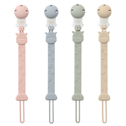 Clip de Chupete de Silicona sin BPA – Sujetachupetes de Una Sola Pieza para Bebés Niños y Niñas de 3+ Meses, Accesorio Seguro para Bebés