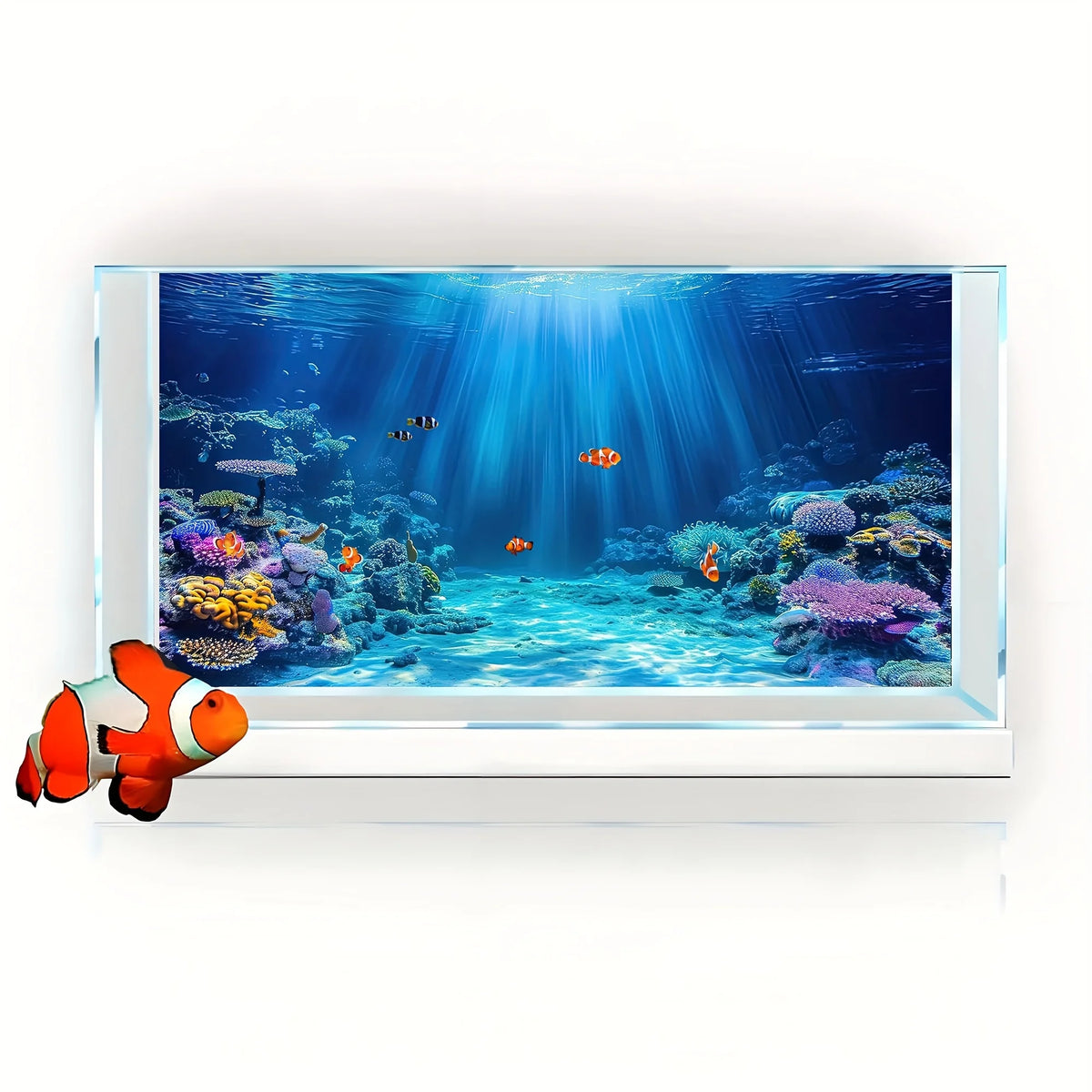 Aquarium Background Wallpaper – Fish Tank Sticker for Saltwater & Freshwater Aquariums, Turtle Tanks & Fish Tank Decorations