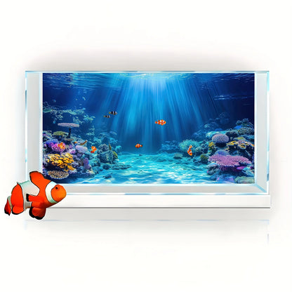 Aquarium Background Wallpaper – Fish Tank Sticker for Saltwater & Freshwater Aquariums, Turtle Tanks & Fish Tank Decorations