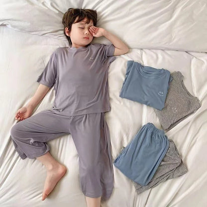 Baby 2PCS Pajama Set – Soft Modal Summer Clothes for Boys & Girls Ages 1–6 Years
