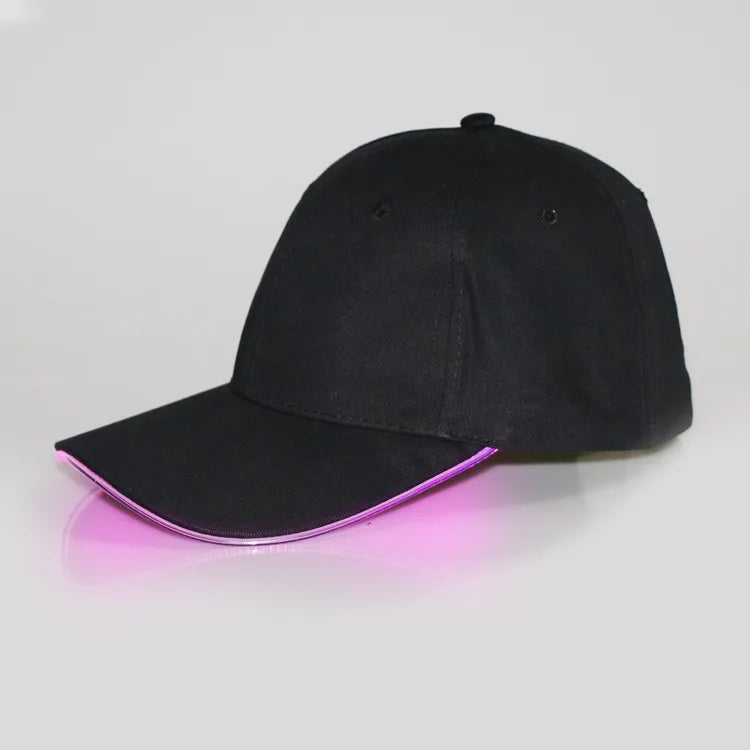 Fiber Optic LED Baseball Cap – 7-Color Luminous Light-Up Hat with USB Rechargeable Design for Parties, Performances & EDC
