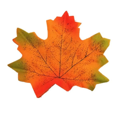 50PCS Artificial Maple Leaves – Handmade Silk Leaf Plants for DIY Crafts, Stacked Maple Leaf Arrangements & Autumn Decorations