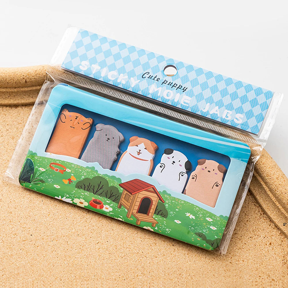 150 Hojas de Notas Adhesivas de Animales de Dibujos Animados – Bonitas Almohadillas de Notas de Capibara, Panda y Gato, Marcadores Decorativos para la Escuela, la Oficina, Diarios y Uso de Papelería