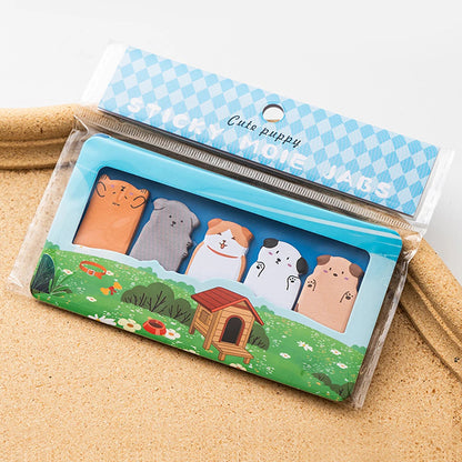 150 Hojas de Notas Adhesivas de Animales de Dibujos Animados – Bonitas Almohadillas de Notas de Capibara, Panda y Gato, Marcadores Decorativos para la Escuela, la Oficina, Diarios y Uso de Papelería
