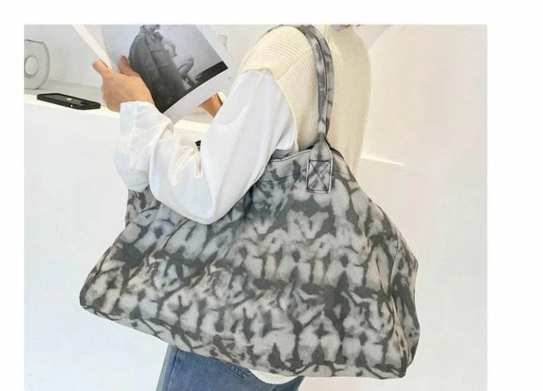 Bolso de yoga unisex de lona de gran capacidad – Bolso de hombro ecológico, Bolso de mano de estilo urbano para gimnasio, fitness, compras, viajes y uso diario