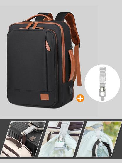 Unisex Lightweight Travel Backpack – Business Trip & Short-Distance Carry Bag with Laptop Storage, School Backpack & Multi-Purpose Organizer
