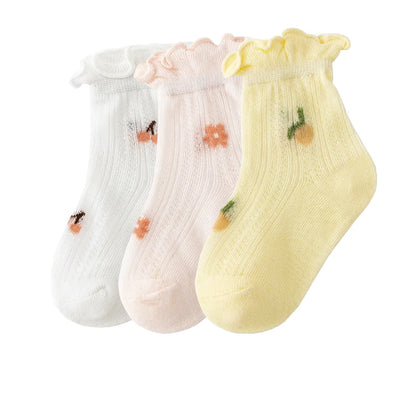 3 paires de chaussettes nouveau-né douces et respirantes en coton fin pour bébés