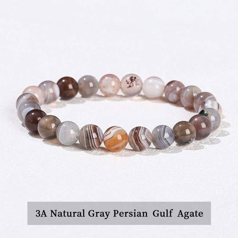 Pulsera de piedra obsidiana negra natural – Joyería ajustable de cuentas de cristal para hombres y mujeres, regalo de moda y accesorio de estilo energético