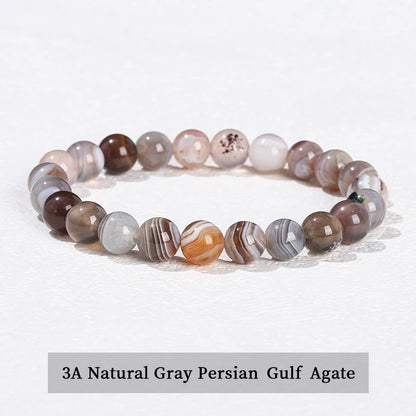Pulsera de piedra obsidiana negra natural – Joyería ajustable de cuentas de cristal para hombres y mujeres, regalo de moda y accesorio de estilo energético