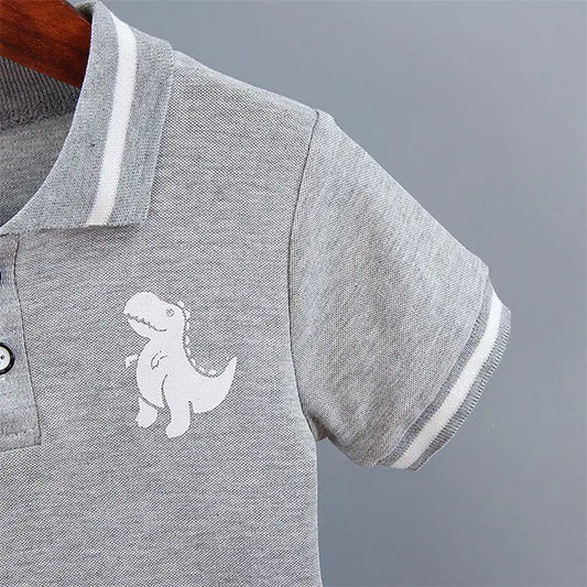 Conjunto de camiseta y pantalón corto de dinosaurios para bebé, ropa casual de verano de 2 piezas (0-5 años)