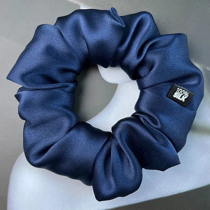 Goma para el pelo 100% seda Mulberry – 19 Momme, elástico grande para mujeres y niñas | Accesorio de lujo de seda para coleta