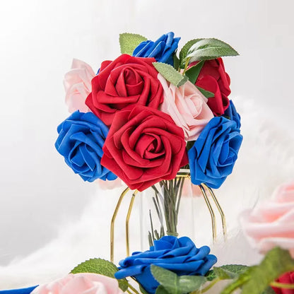 Rosas artificiales de espuma, de 10 a 100 unidades – Rosas sintéticas realistas para ramos de boda, centros de mesa, decoraciones para fiestas, regalos para el Día de la Madre y San Valentín, arreglos florales de bricolaje