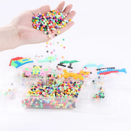 Kit de création perles à souder à l'eau 1000 pièces – Ensemble de perles magiques à pulvériser pour les arts, l'artisanat et le jeu créatif des enfants