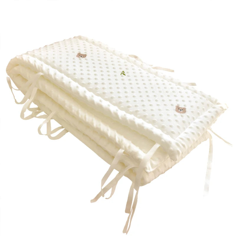 Parachoques de cuna de dibujos animados – Protector suave anticolisión para cunas de recién nacidos y ropa de cama infantil