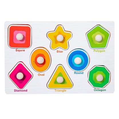 Jouet de puzzle en bois Montessori pour bébé – Jeu d'apprentissage éducatif pour les tout-petits de 1 à 3 ans, activité de développement cérébral d'association de formes pour enfants, cadeau d'anniversaire et jouet d'apprentissage précoce
