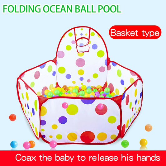 Piscina de Bolas de Océano para Niños – Piscina de Bolas Bobo de 0,9 m con Aro de Baloncesto (Bolas no Incluidas)