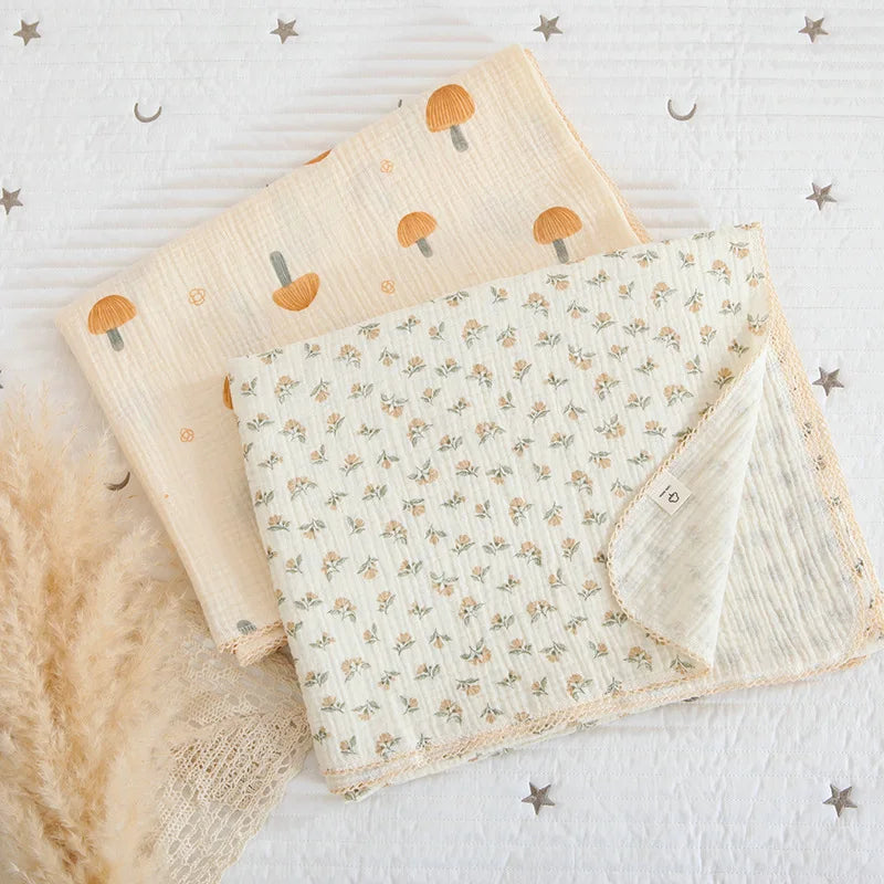 Summer Baby Muslin Blanket – Soft Newborn Swaddle Wrap Receiving Blanket for Infant Crib & Sleeping