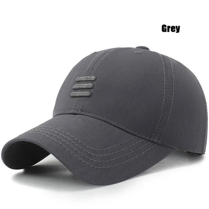 4-Color Soft Cotton Baseball Cap – Unisex Snapback Dad Hat with Three-Bar Design for Men & Women, Casual Outdoor Sports