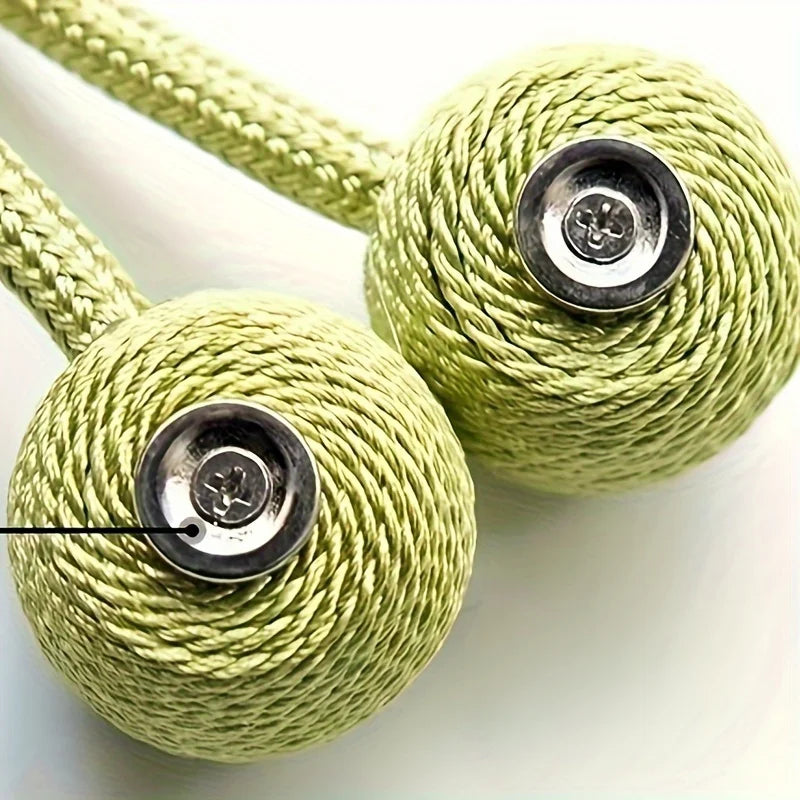 2PCS Magnetic Curtain Tiebacks – Earphone Design Curtain Holdbacks for Home, Bathroom & Shower Curtains, Decorative Buckle Accessories