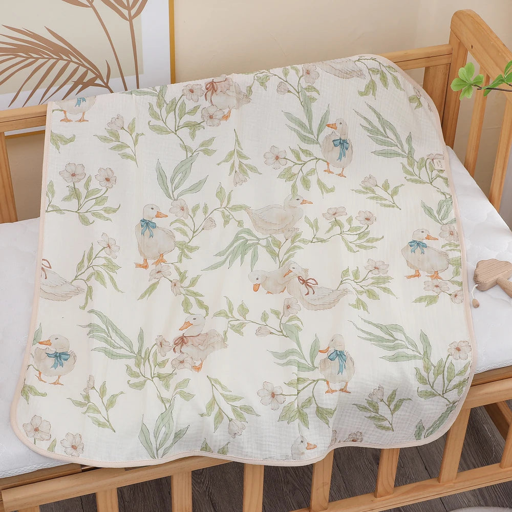 Toalla de baño y manta de gasa de algodón para recién nacidos – Muselina suave y absorbente Clase A para bebés y niños pequeños