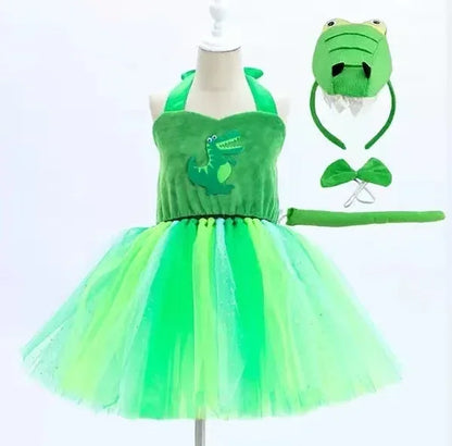 Baby Girls Animal Tutu Dress – Forest Theme Giraffe, Cow, Tiger, Leopard & Zebra Print Costume for Halloween & Birthday Parties