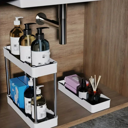 Slim Rolling Storage Trolley – Multi-Layer Bathroom, Kitchen & Living Room Organizer Shelf