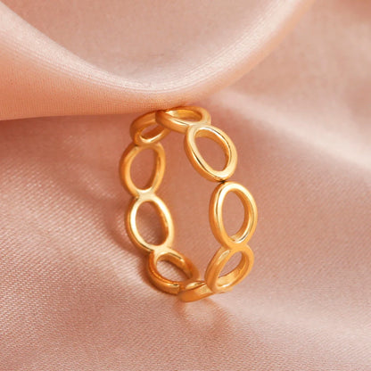 Bague Skyrim en acier inoxydable cœur géométrique pour femme, réglable, ouverte, pour fête, esthétique