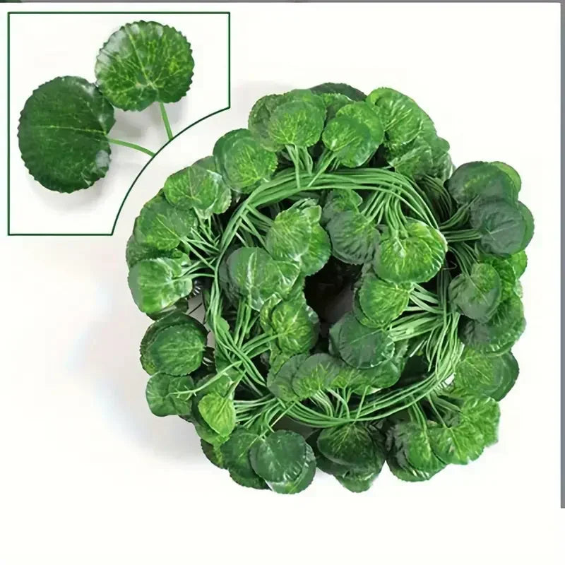 Artificial Ivy Vine Garland – Realistic Faux Green Leaf Rattan Creeper for Garden, Wedding Decor, Party Decorations, Hanging Plants & Home Decoration