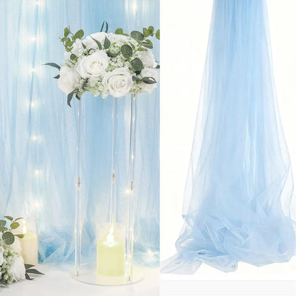 White Sheer Wedding Arch Drapes – 75cm x 6M Tulle Backdrop Fabric for Ceremonies & Parties