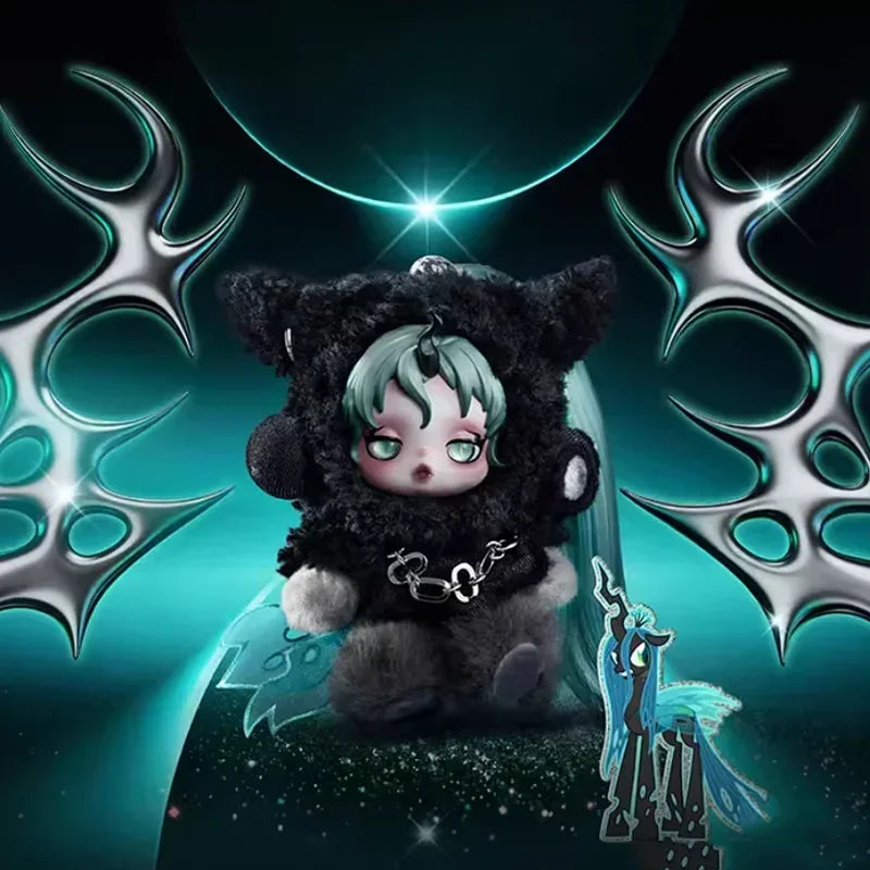 POP MART SKULLPANDA x My Little Pony Series Plush Doll Pendant – Mystery Box Genuine Blind Box Bag Ornament Figurine Toy