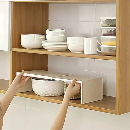Estante Organizador Expandible para Gabinete de Cocina – Estante Ajustable para Especias y Platos