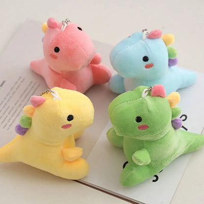 Kawaii 12CM Dinosaur Plush Keychain – Cute Multipurpose Stuffed Animal Pendant Doll for Backpack, Bag, Keyring & Gift Accessories