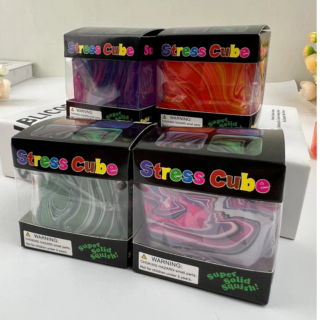 Needoh Soft Glutinous Sensory Stress-Relief Toy Cube – Gel Filled Stretchable Soft Ice Cube, Slow Rebound Fidget Toy (Blind Box Style)