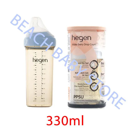 Hegen Original PPSU Baby Bottle Gift Set with Storage Lid, Pacifier & Water Bottle