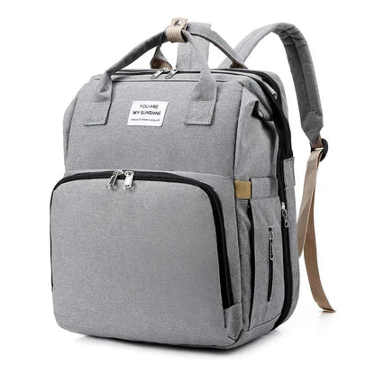 Sac à langer de grande capacité pour bébés avec matelas à langer – Sac à langer de maternité imperméable pour mamans avec rangement pour biberons et lit de bébé