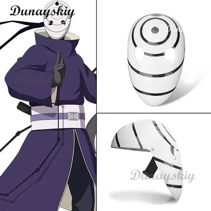 Obito Inspired Cosplay Costume Set – Anime Wig, Full Face Mask & Outfit for Adult Halloween, Carnival & Party Roleplay