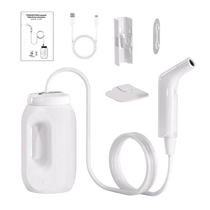 Pulverizador de bidé eléctrico portátil de 2.5L – Bidé de viaje recargable para higiene personal con boquilla Shataf de mano para camping, baño y limpieza sobre la marcha